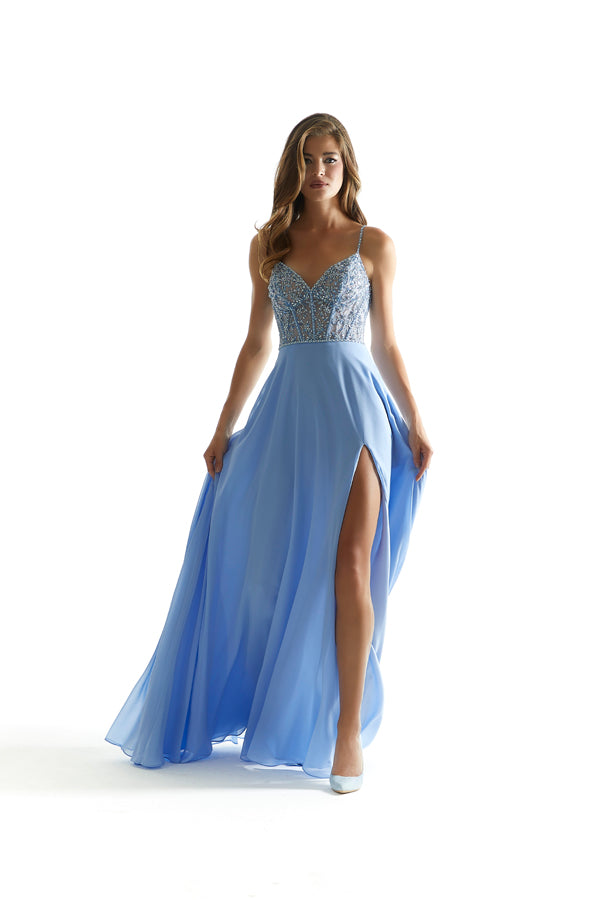 Cornflower blue prom dress cheap