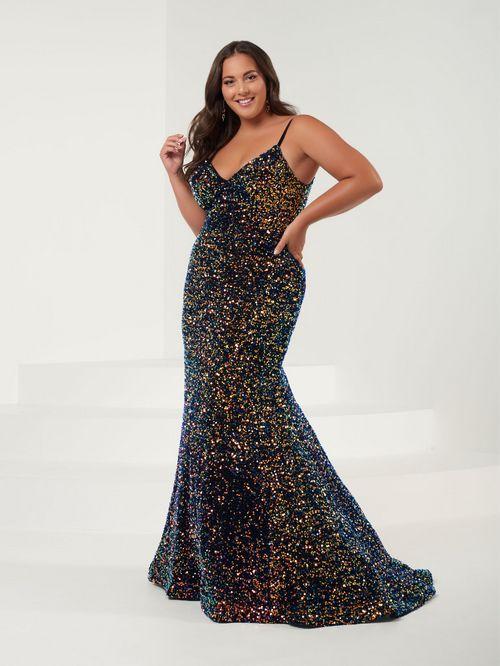 purple and black grad dress