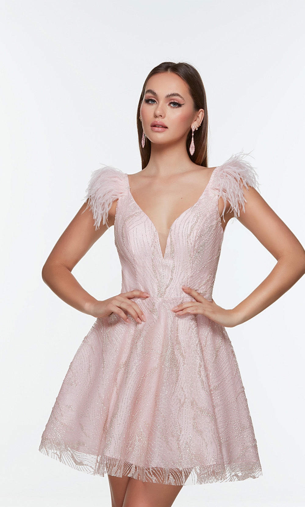 spring formal dresses 2023 short Early Spring 2023 New short-sleeved gradient elegant daily cocktail dress- Jambalaya S / White and green gradient