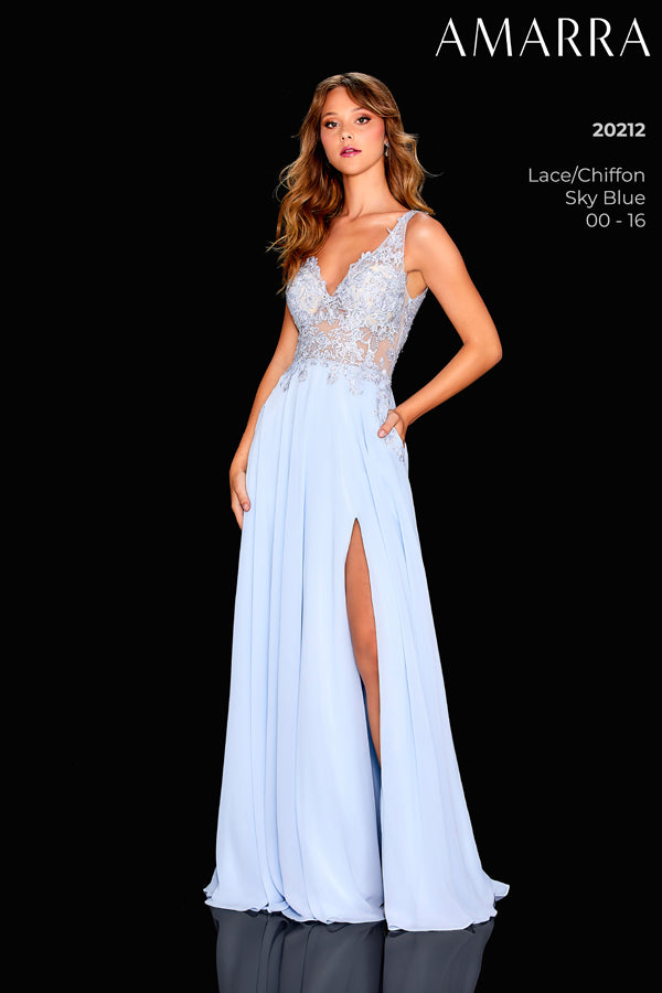 sky blue grad dress